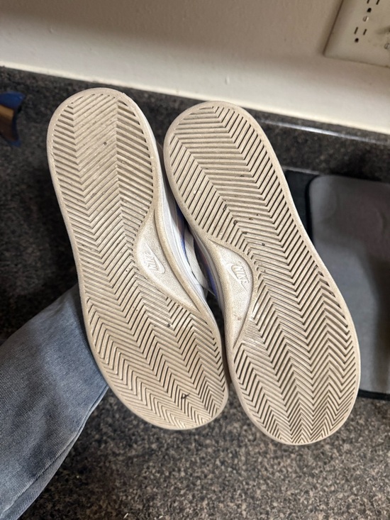 Nike White High-Top Sneakers with Pastel Rainbow Swoosh - Picture 6 of 6